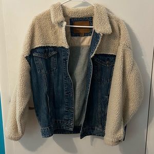American Eagle Sherpa Denim Jacket